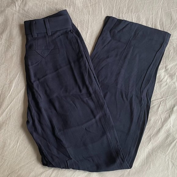 Aritzia 1-01 Babaton Boy Trouser Pant Indigo Ink Navy Blue Size4 New wit… - Picture 1 of 9